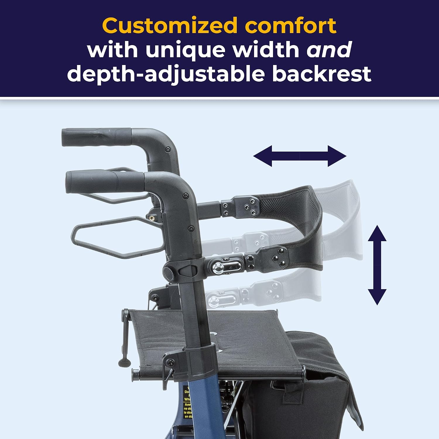AeroWalk Ultra-Lite Rollator with Seat, Lightweight Adult Walkers with 4 Wheels, Folding Rolling Walker for Women