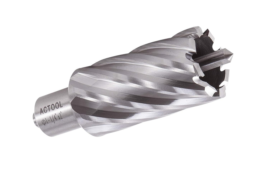 1-1/4" Diameter × 2" Depth of Cut HSS ANNULAR Cutter with 3/4'' Weldon Shank