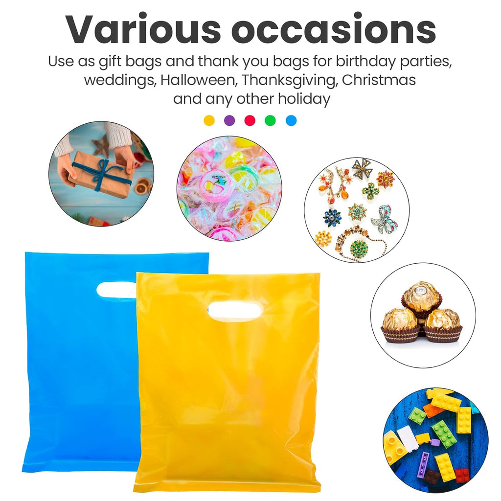 500 Pcs Shopping Bags Bulk for Small Business, Bright Color