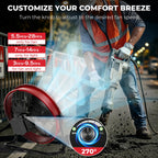 16" Floor Fan with 1000LM LED Light Compatible with Milwaukee Battery