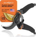 Premium Bypass Pruning Shears for your Garden - Heavy-Duty, Ultra Sharp Pruners w/Soft Cushion Grip Handle Made with