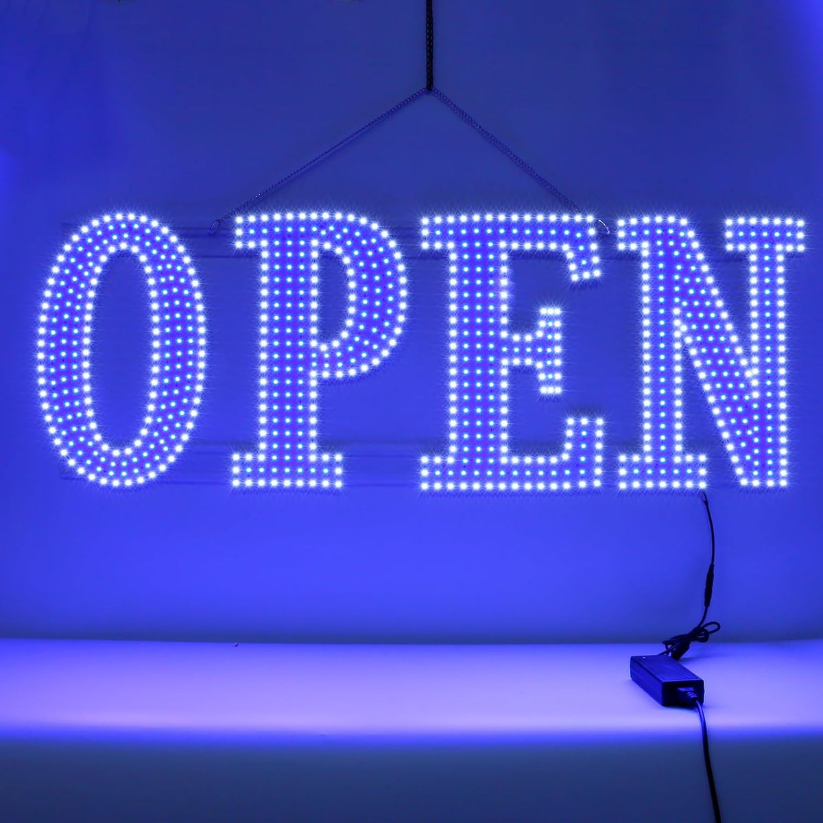 40"x14" Extra Large LED Open Signs for Business with Remote Controlled, 10 Levels Brightness Adjustable Unique Design