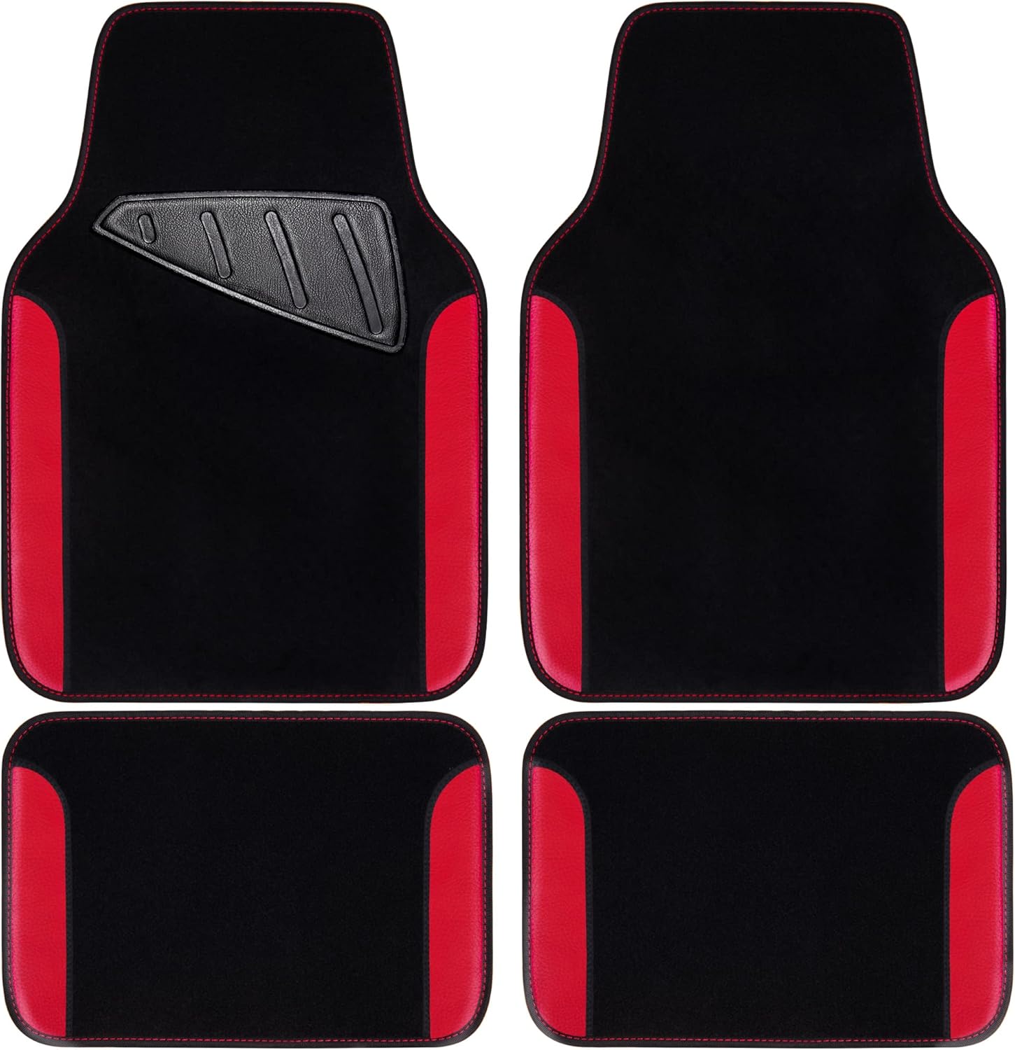 Rainbow Waterproof Universal Fit Faux Leather Car Carpet- Anti-Slip Nibbed Backing Floor Mats for SUV