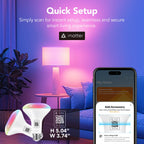 Matter Smart Light Bulbs BR30, Works with Alexa/Apple Home/Google