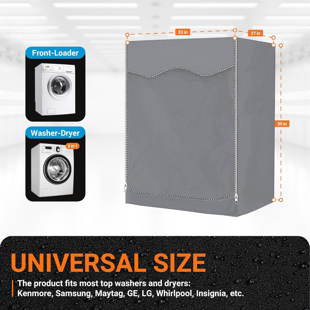 [NEW] BlueStars Cover for Front-Load Washers/Dryers - 27x 33x 39, Gray