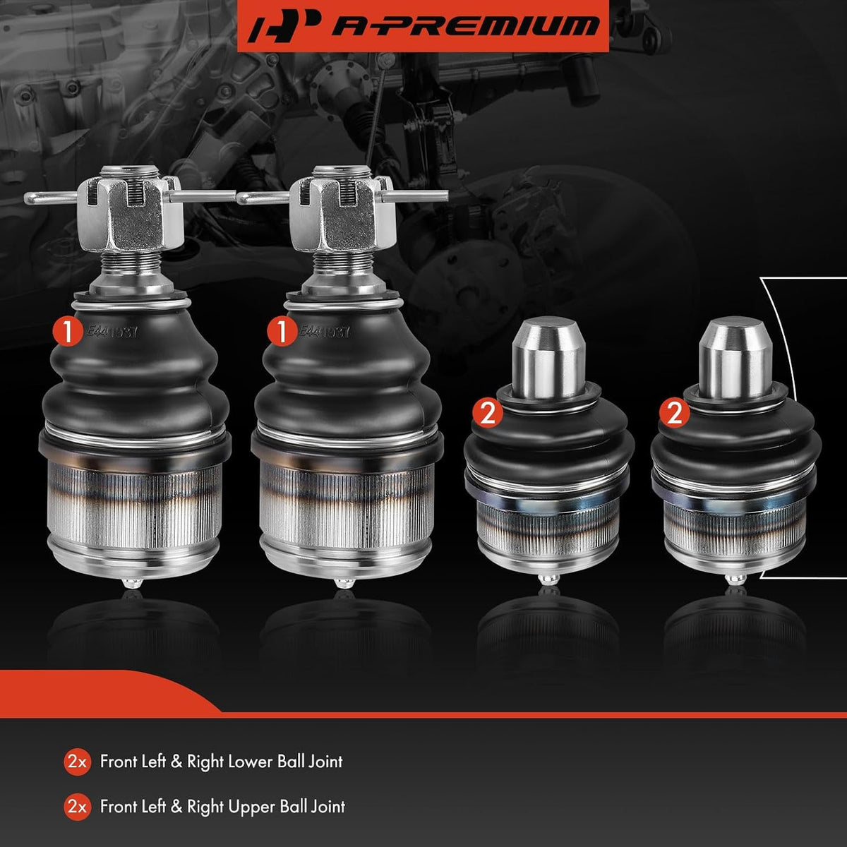 A-Premium Front Upper & Lower Ball Joint Kit, Compatible with Ford