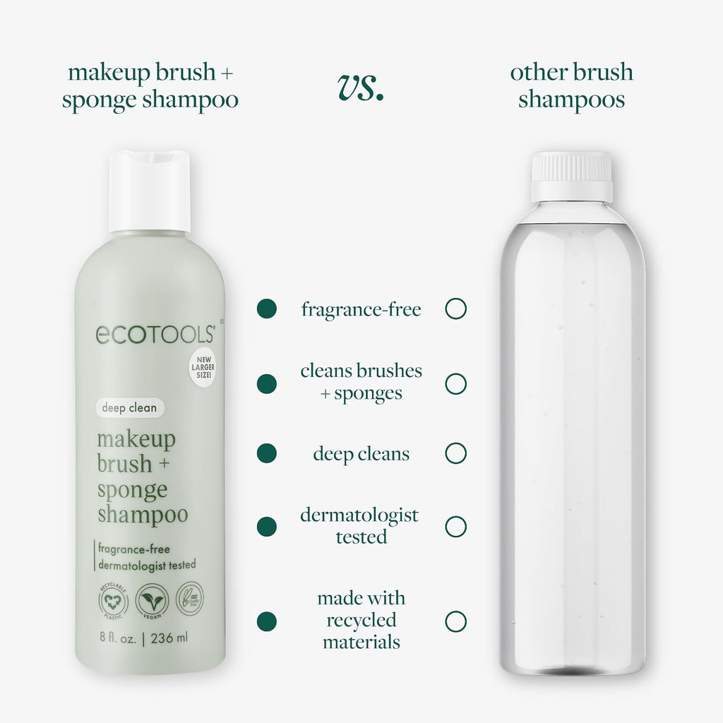 XL Makeup Brush Cleanser, Sponge Shampoo, Fragrance-Free, 16 Fl Oz | Cleaner brushes and sponges, makeup brush soap