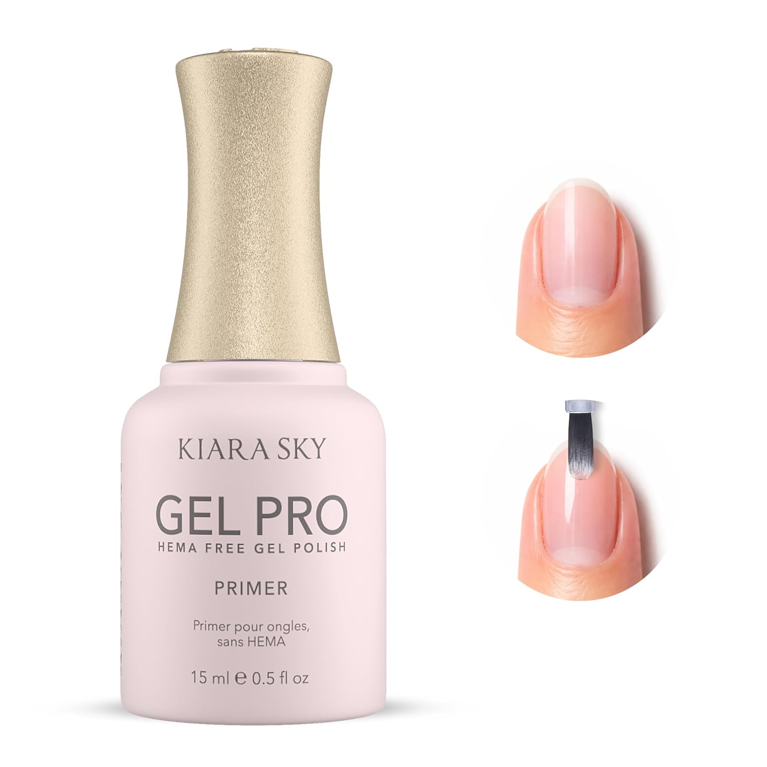 Gel Nail Primer – HEMA-Free, Acid-Free Adhesion Bond for Gel Polish, & Extensions – Fast Air Dry, 28+ Day Wear – 0.5