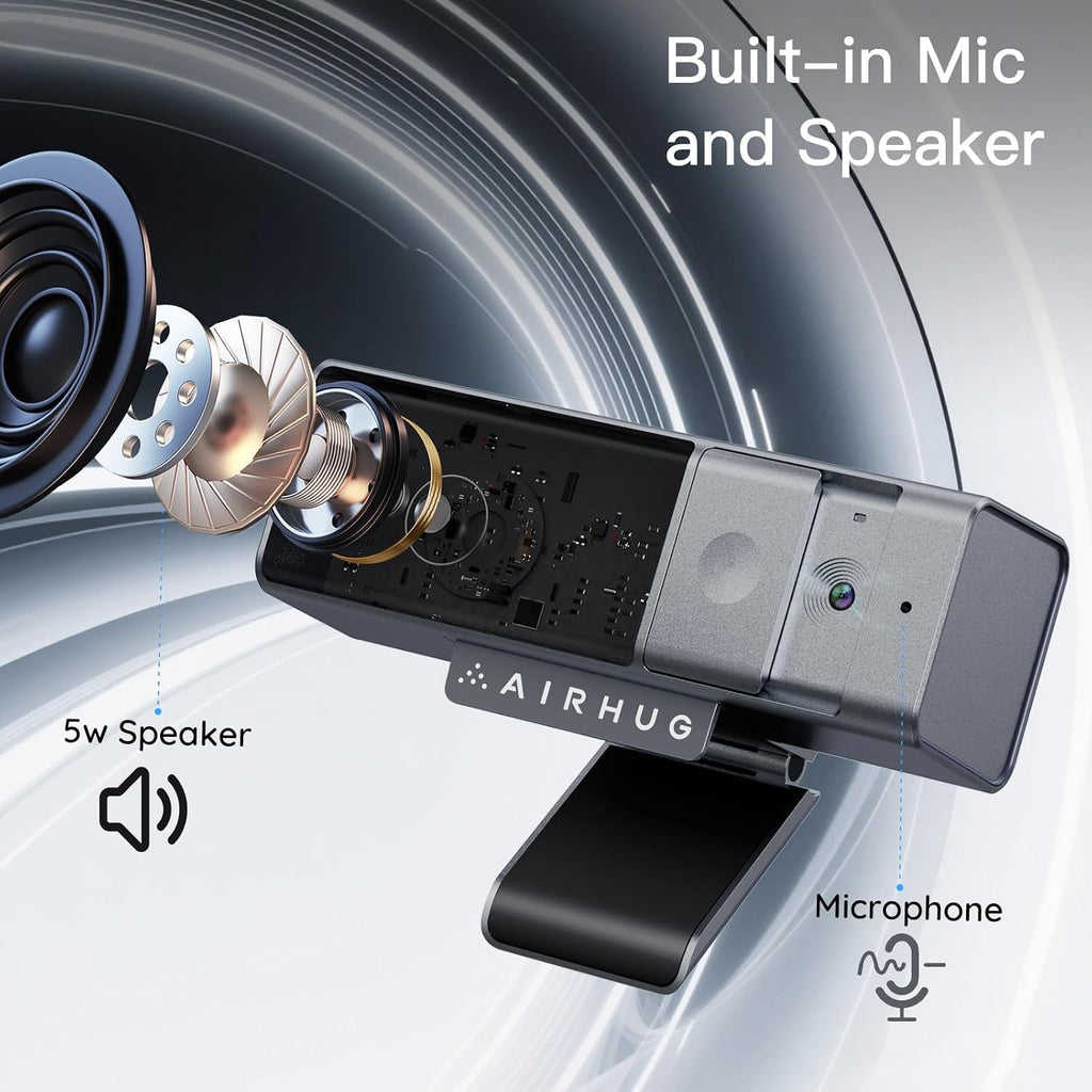 3 in 1 1080P Webcam with Microphone & Speaker | Built-in Privacy Cover, USB Camera, Video Conferencing/Online