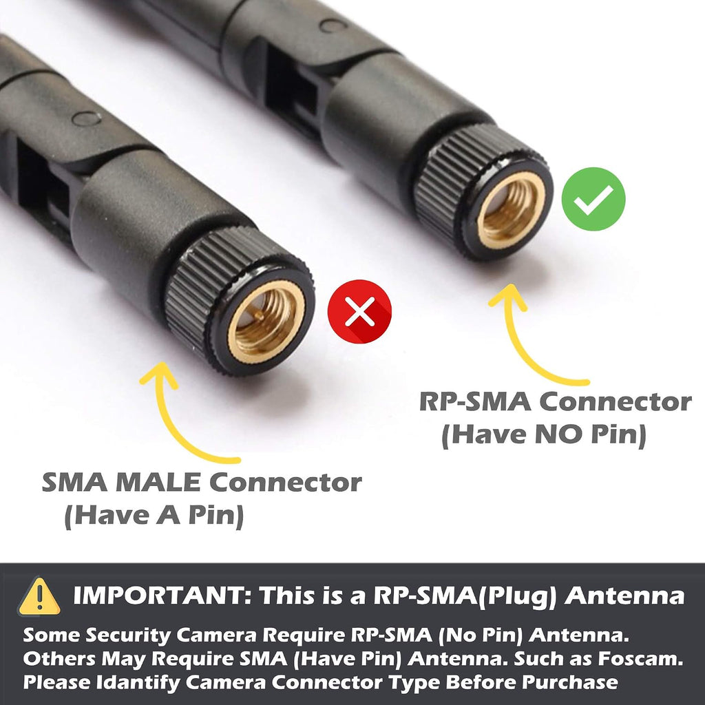 9dBi Omni WiFi Antenna with RP-SMA Connector for Wireless Network Router/USB Adapter/PCI PCIe Cards/IP