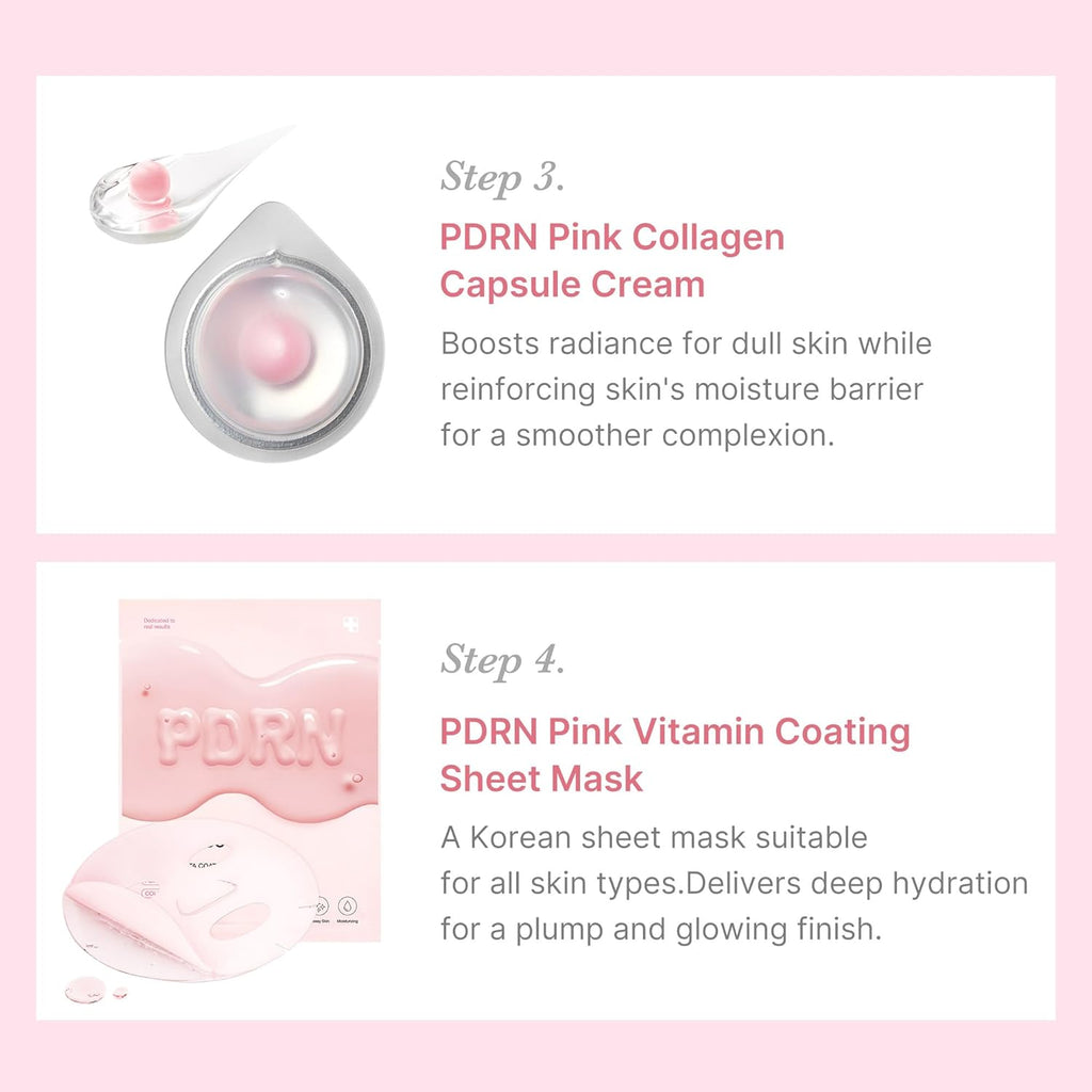 Salmon DNA PDRN Trial Kit | Glass Glow Mini Skincare Set with Toner, Serum & Sheet Mask for Hydrating, Firming