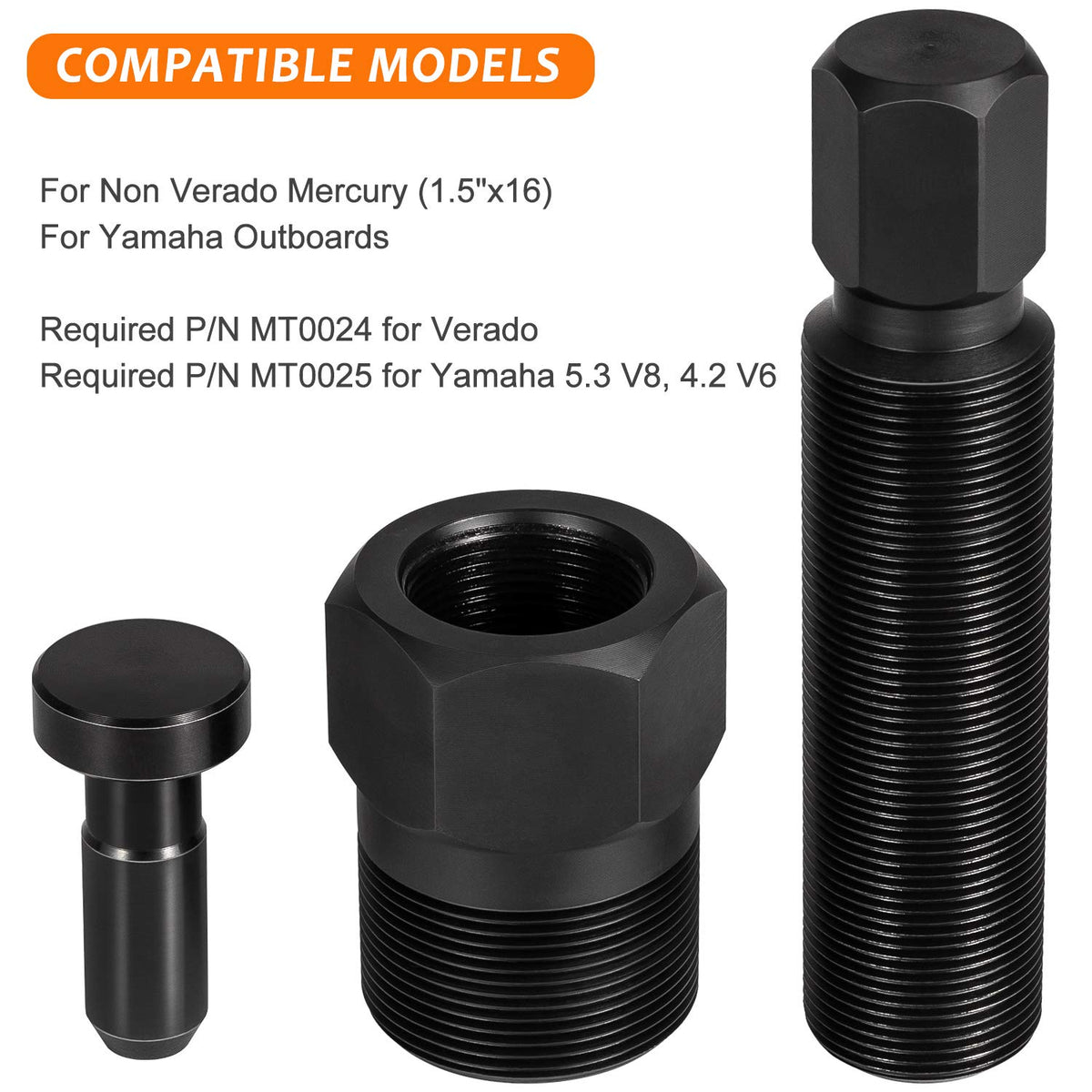 Bonbo Flywheel Puller Flywheel Removal Tool 1.5" x16 for Mercury & Yamaha Outboard Alternative to Mercury OE# 91-849154T1, Yamaha OE# YB-06139