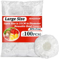 100 Bowl Covers Bread Proofing - Extra Large Plastic Wrap for Food