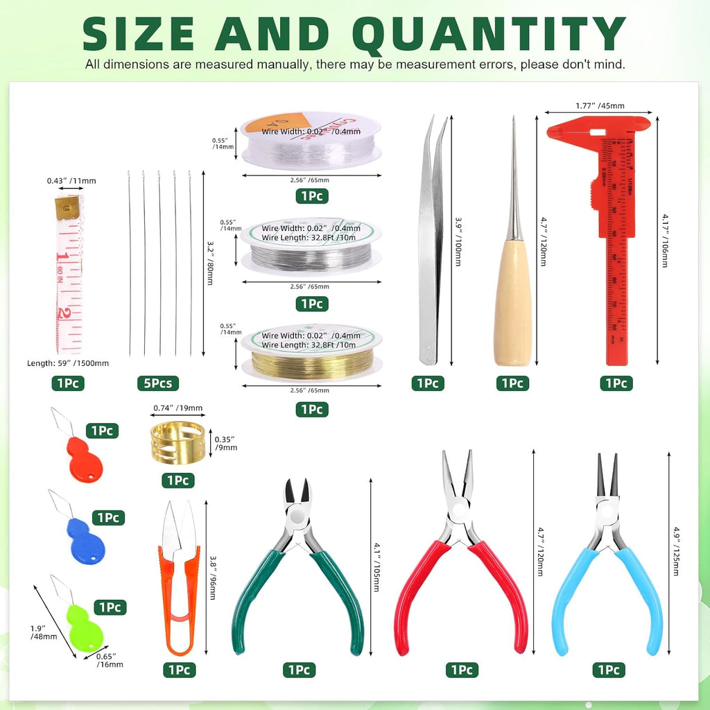 950Pcs Jewelry Making Supplies Kit Includes Jewelry Wires, Eye Screw Pin, Jump Ring, Cord End, Lobster Clasps