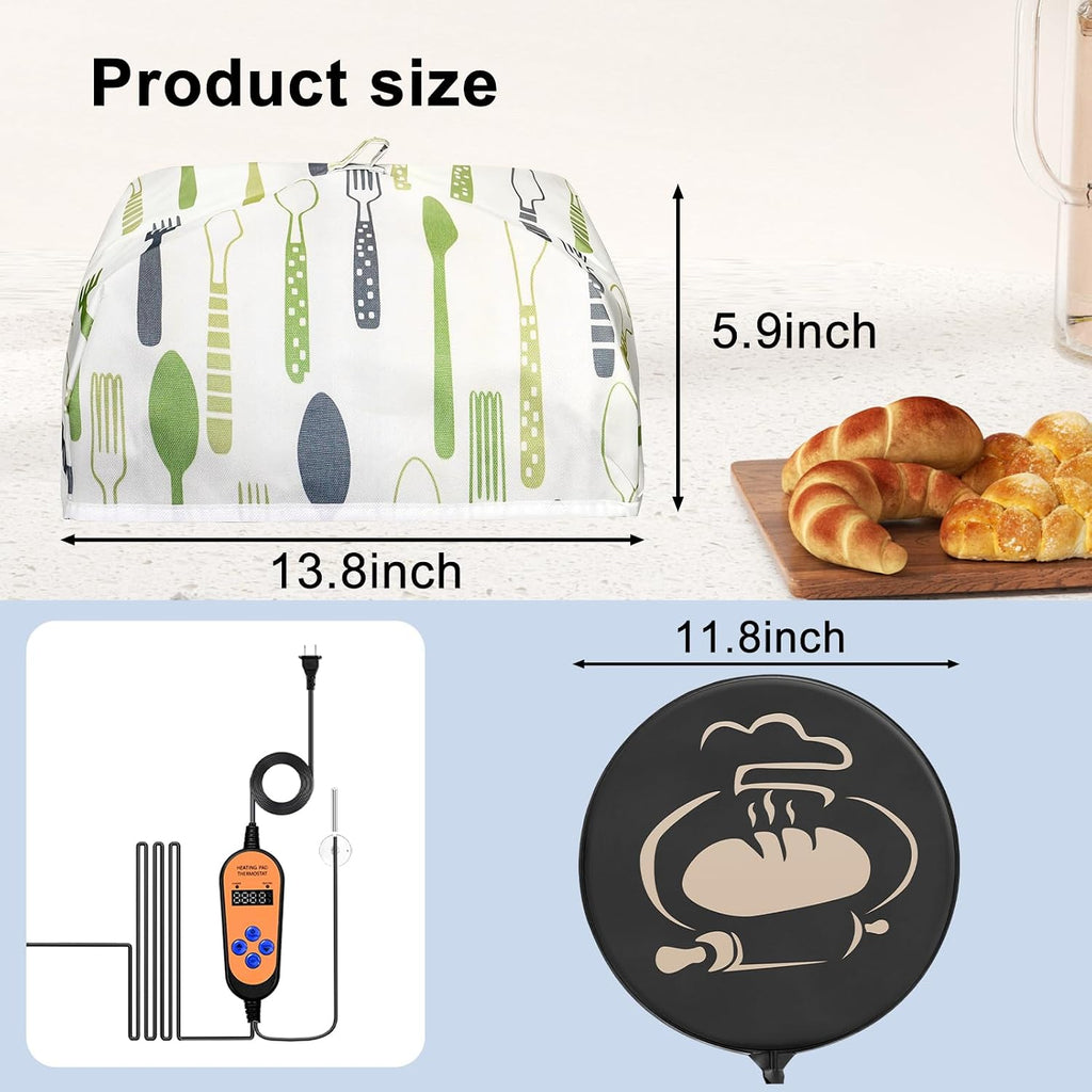 Bread Proofer Mat with Insulated Lid, Winter Sourdough Dough Proofing Box