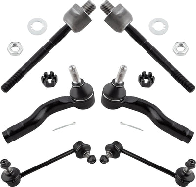 BOXI 6pcs Front Suspension Kit Inner Outer Tie Rod End Sway Bar Link Fit 2003-2008 for Mazda 6 ES800027 ES800028 EV800029 K80250 K80251