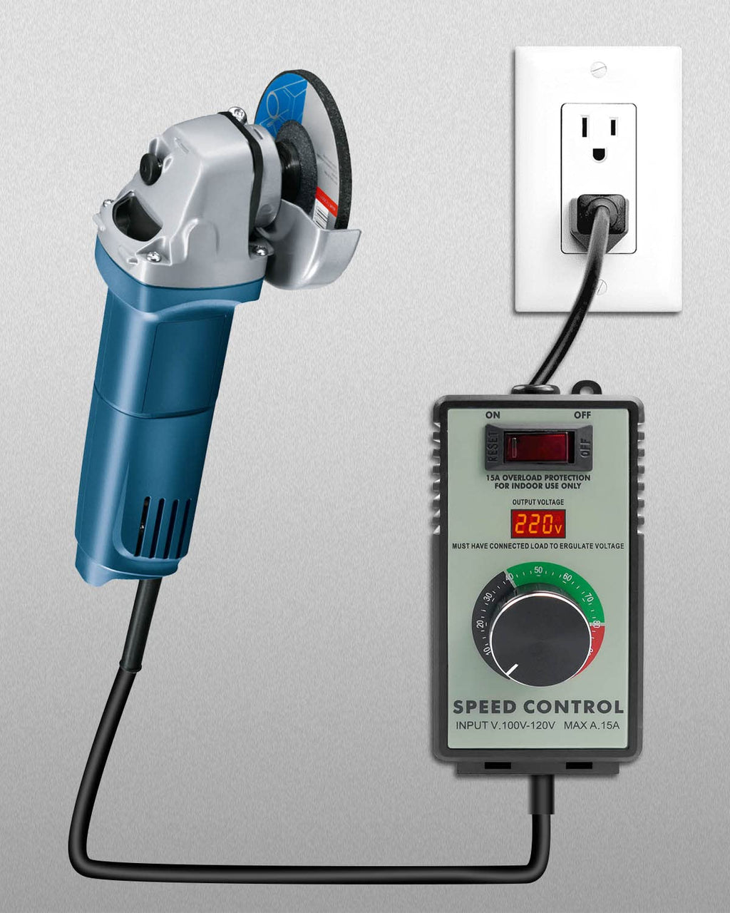 AC Motor Speed Controller 120V Variable Voltage Regulator with LED Display