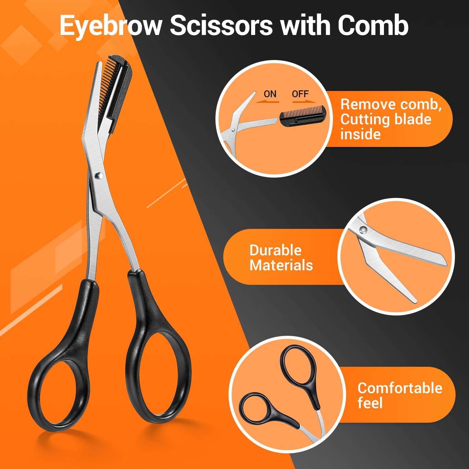 Tweezers for Men, 8 in 1 Professional Eyebrow Tweezers Kit with Eyebrow Trimmer & Scissors, Razor, Brush, Skin Care
