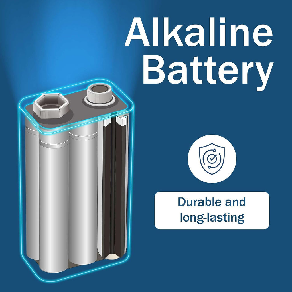 9 Volt Batteries 12 Pack - 9v Alkaline Batteries for Smoke Detectors, Carbon Monoxide Alarms, Security Systems