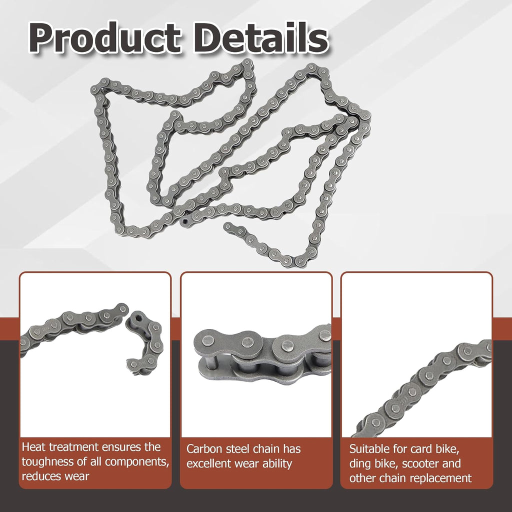 80H 10 Feet Roller Chain 120 Links with 1 Connecting Links