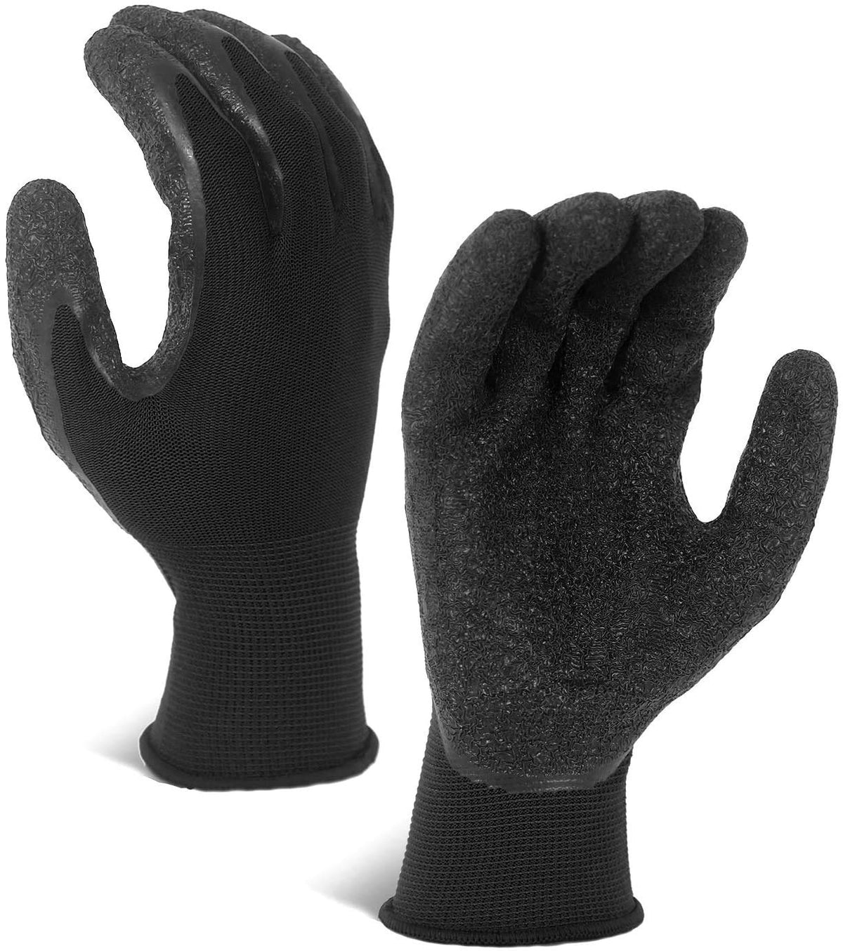 Crinkle Latex Rubber Coated Safety Work Gloves for Men Women
