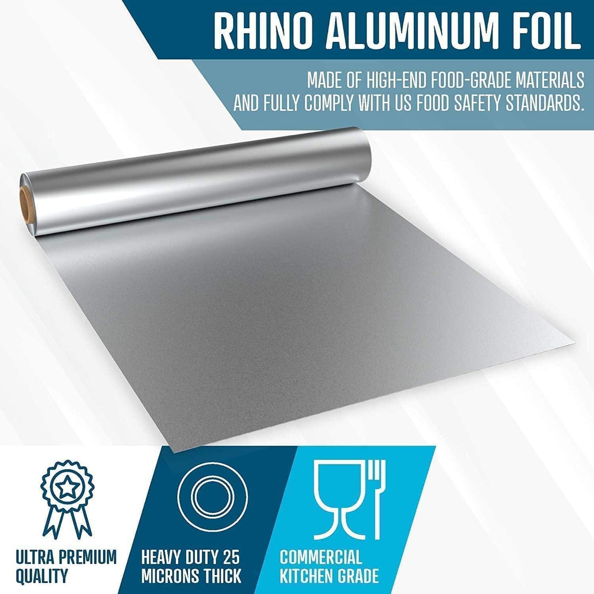 Heavy Duty Aluminum Foil, 18 in x 525 sf Roll, 1 Pack