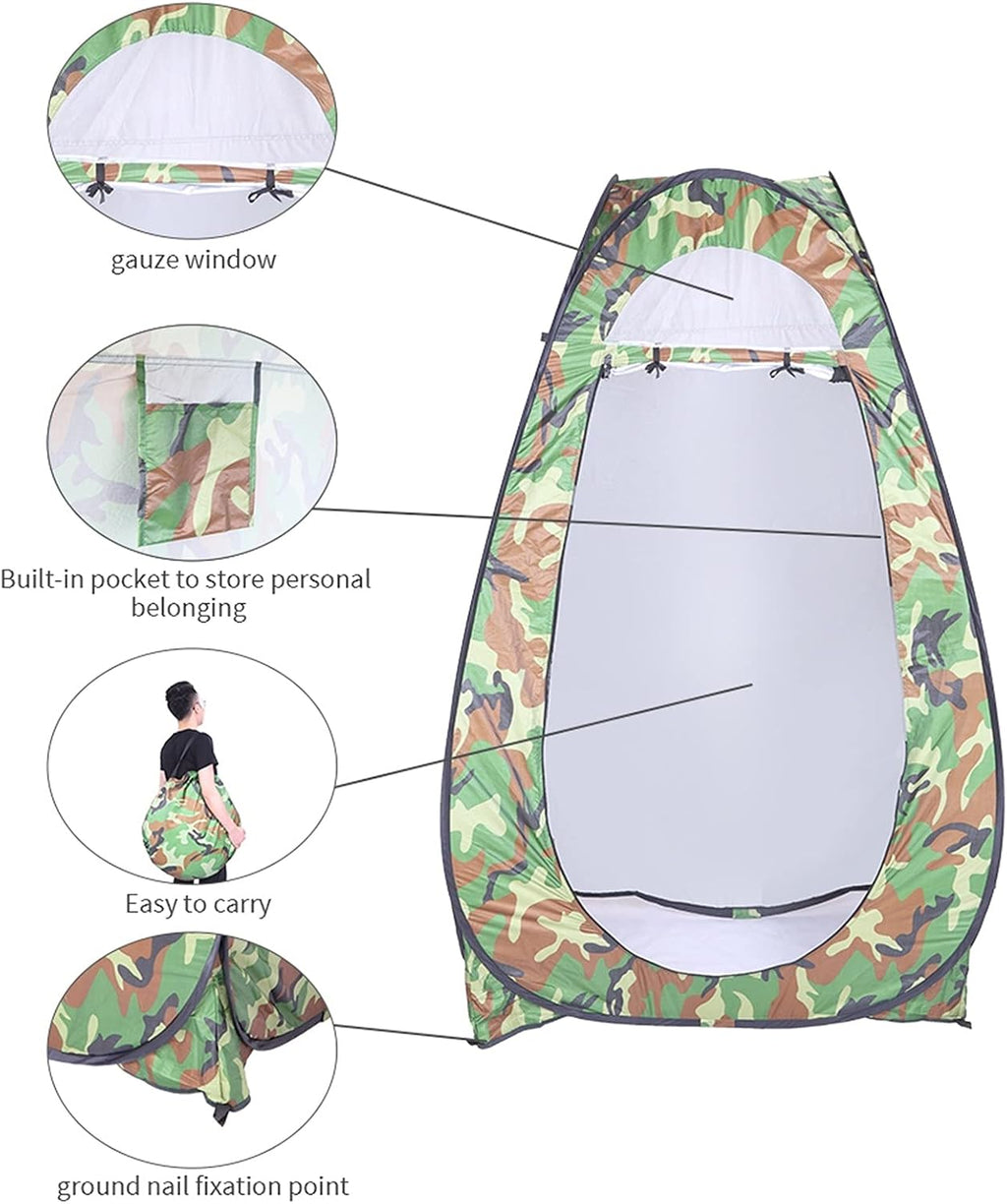Pop Up Privacy Tent Instant Portable Outdoor Shower Tent, Camp Toilet, Changing Room, Rain Shelter with Window – for