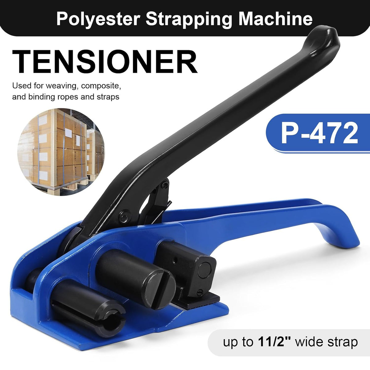 Heavy Duty Hand Strapping Tensioner Built-in Cutter Portable Banding Tool