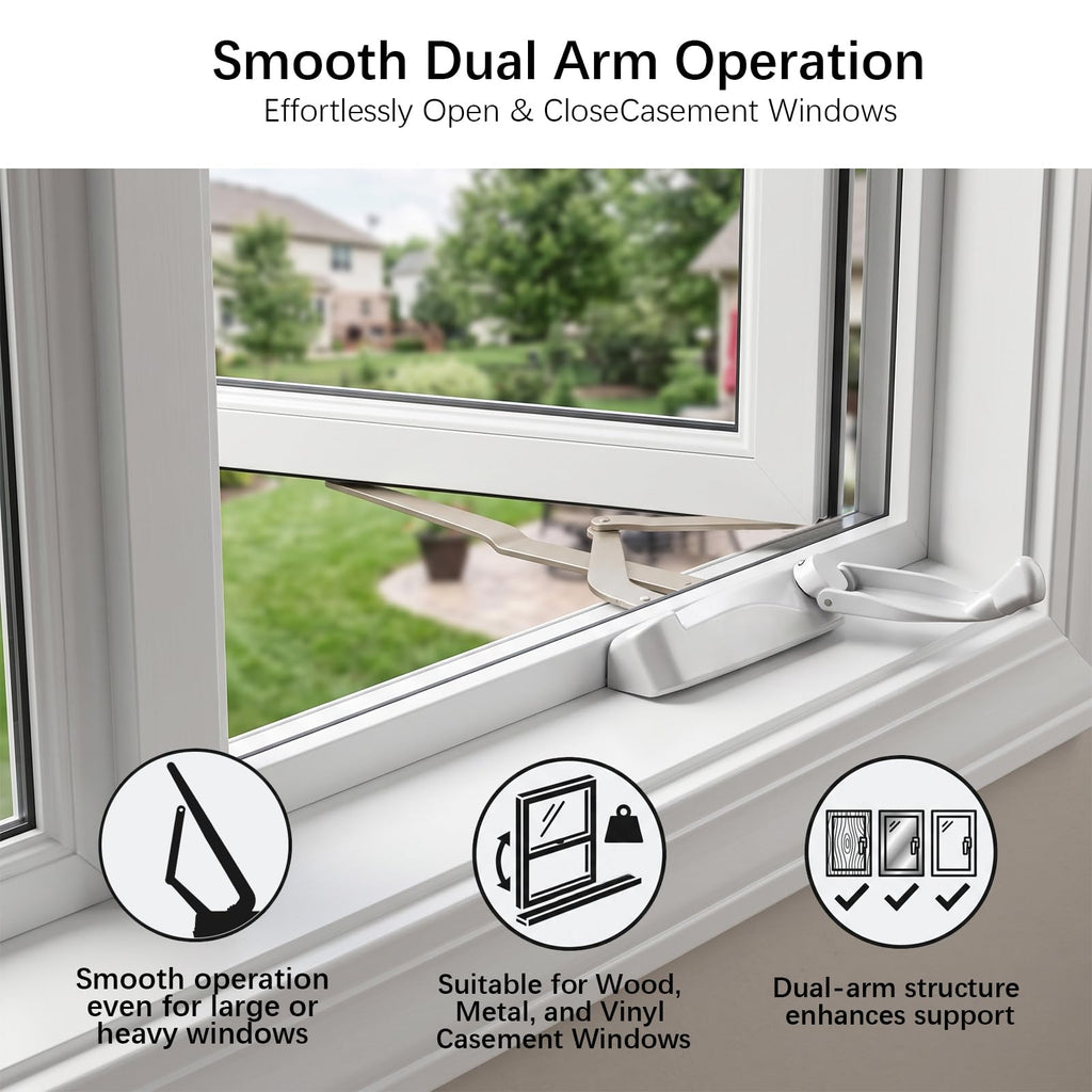 Casement Window Dual Arm Operator with Handle