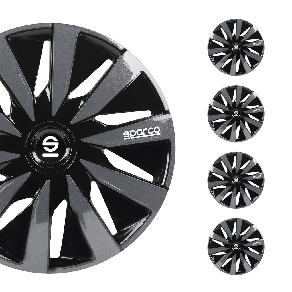 SPC1591BKGR Wheel Covers Lazio 15-inch Black/Grey