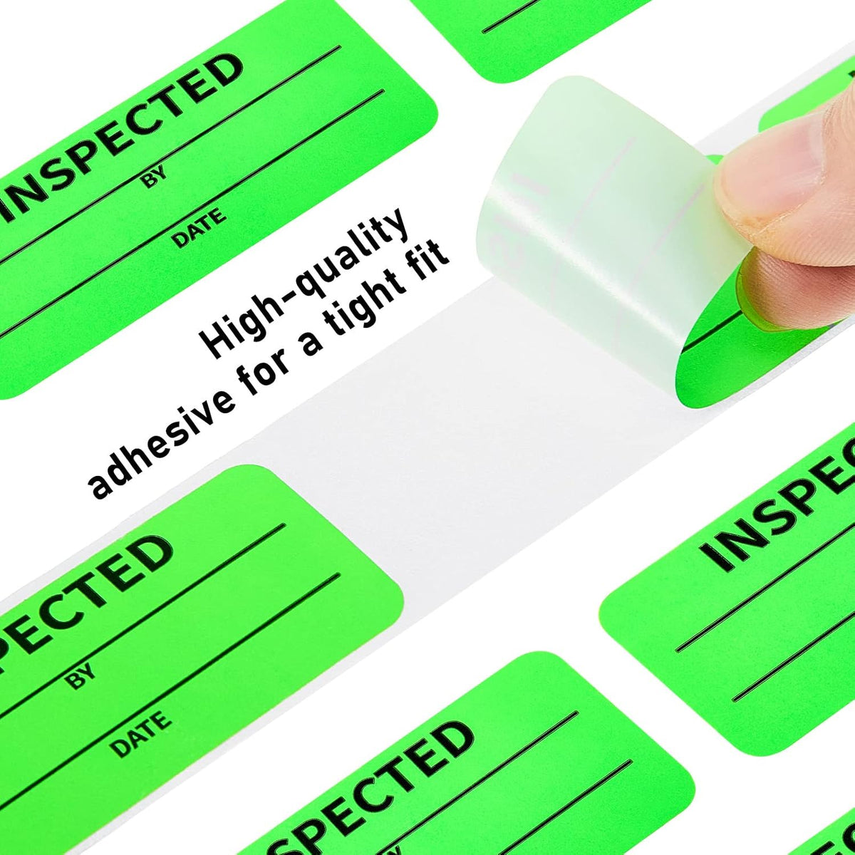 600 Pcs Quality Control Inventory Labels 1 X 2.25 Inch, Green