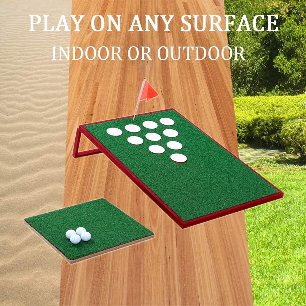 Golf Cornhole Set Exciting Golf Chipping Game Chip Shot Game for Tailgate Beach Backyard Man Cave