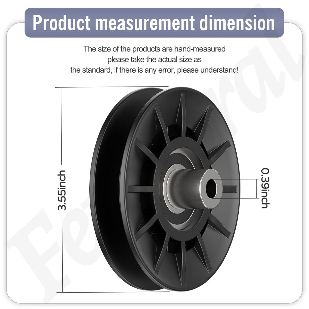 2Pack 532194326 194326 V-Groove Idler Pulley Compatible with Craftsman Husqvarna AYP YT3000 YET4000 4500 GT6000 YTH21K46 Lawn Mower, Including 2 Screws
