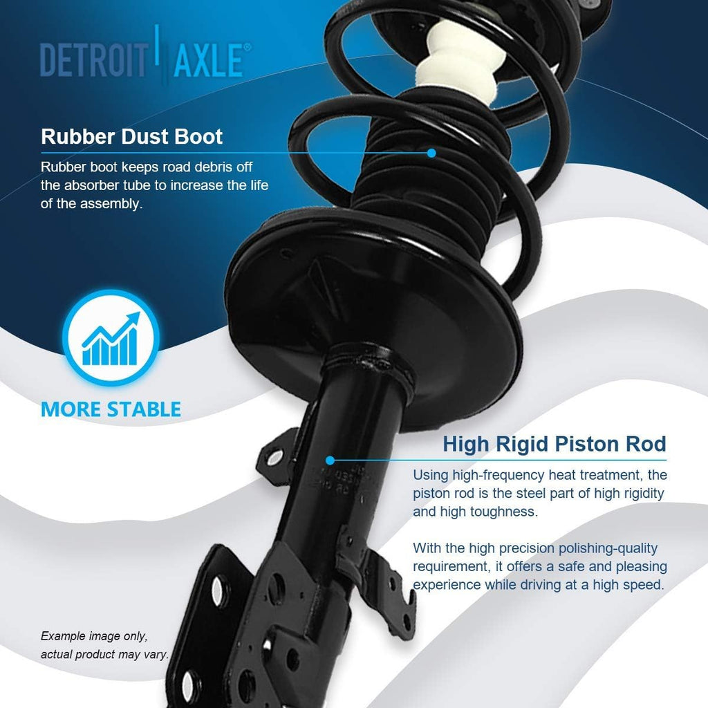 Detroit Axle - 1.8L 2 Front Struts for 2009-2013 Toyota Corolla USA Built