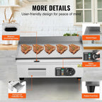 Commercial Electric Griddle, 23", Countertop Flat Top Griddle