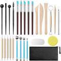 27PCS Air Dry Clay Tools Kit, Basic Polymer Clay Sculpting Tools | Pottery Tools for Adults, Pottery Craft, Carving