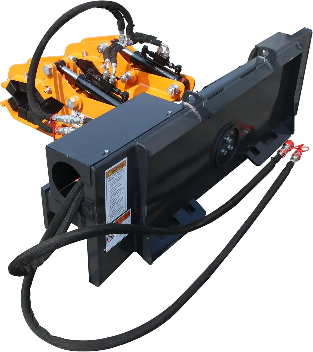 32FT Double Pole Claw Dual Grapple Skid Steer Attachments Heavy-Duty Root & Brush Grapple Bucket for Bobcat, Loader