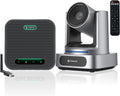 4K Conference Room Camera System, AI Auto-Tracking 4K PTZ Camera 3x Optical Zoom 92° Wide-Angle and Bluetooth