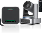 4K Conference Room Camera System, AI Auto-Tracking 4K PTZ Camera 3x Optical Zoom 92° Wide-Angle and Bluetooth