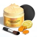 Turmeric Vitamin C Clay Mask with Kaolin Clay for Dull & Blemish-Prone Skin, Deep Cleansing Facial Mask, Face Masks