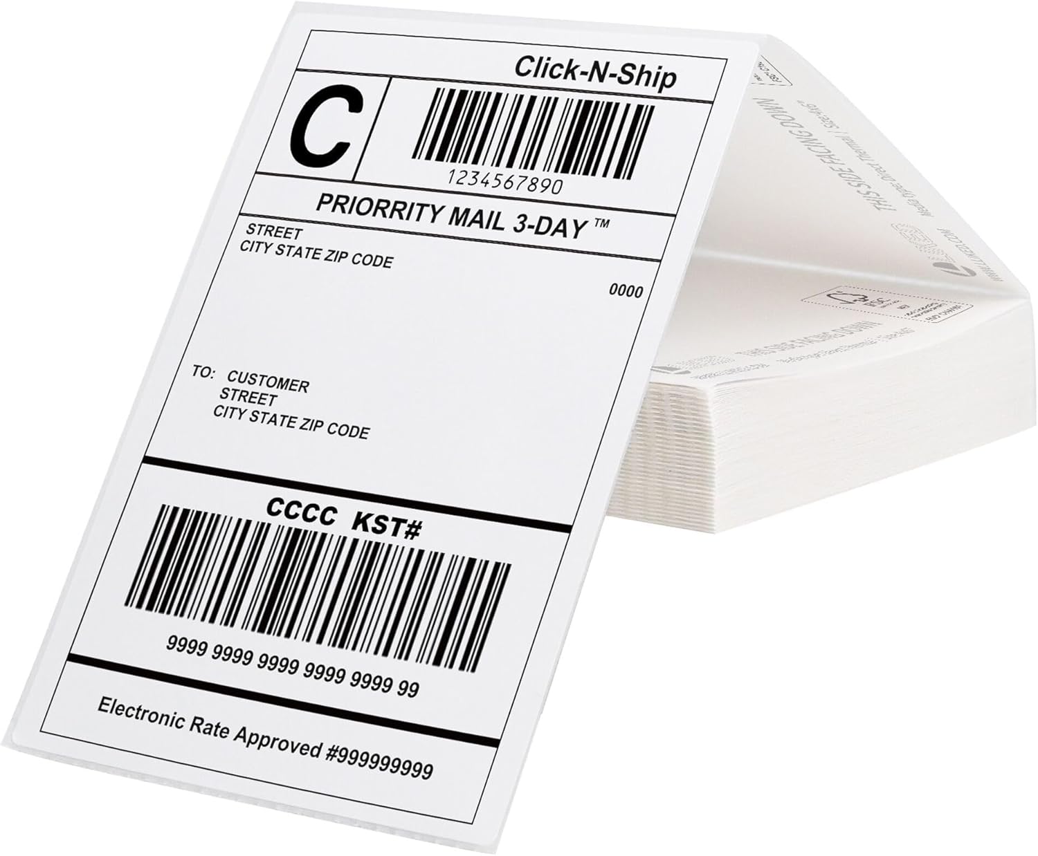 200 4x6 Fanfold Thermal Labels, Direct Thermal Shipping Labels | BPA Free, Clear Printing, Perforated, Strong