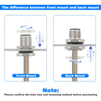 Hamadap 2-Pack M12 12 Pin A Code Male Connector with Trimmed Base 0.2M