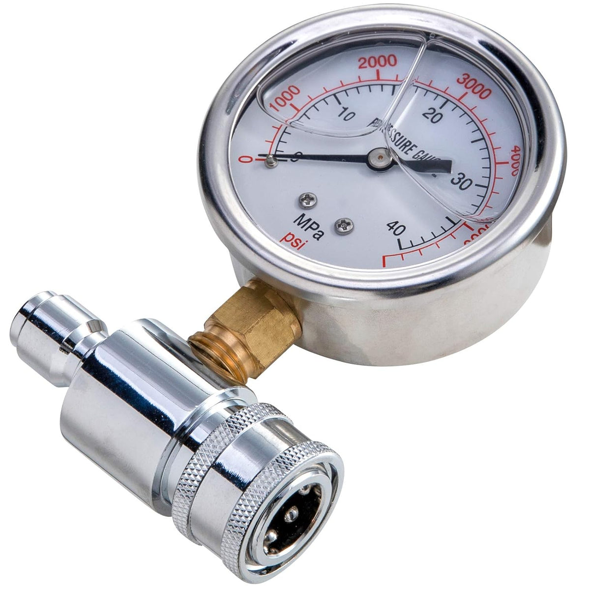 Raincovo Pressure Washer Gauge, 6000 PSI, 3/8 Inch Quick Connect