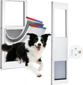 【Weatherproof Thicken】 Dog Door for Sliding Glass Door,Anti Deform,3‑Layer Reinforced Insulated Door Flap,Dual