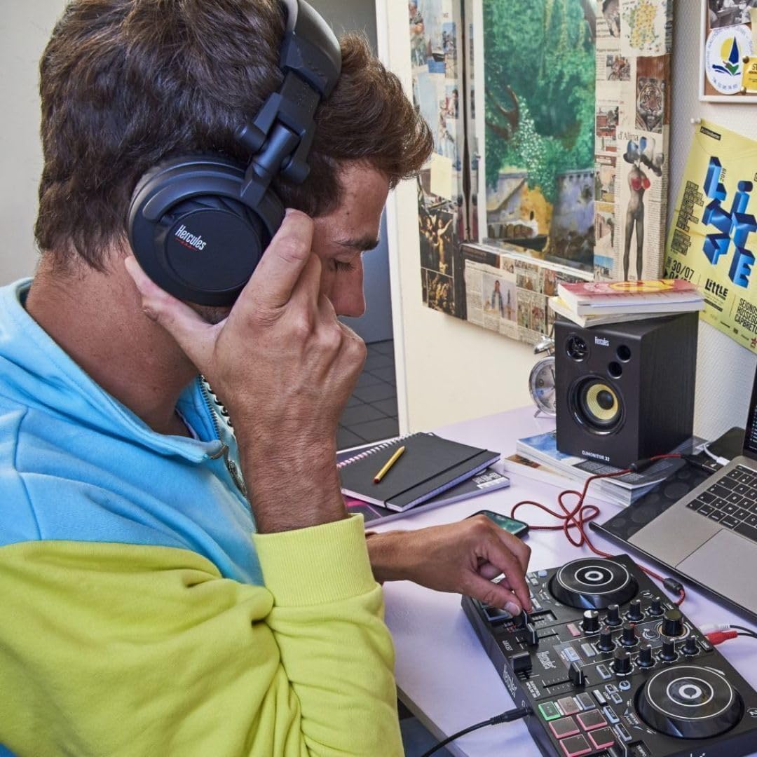HDP DJ45 - Professional Over-Ear DJ Headphones with 40mm Drivers | Pivoting earpieces and a 6.6 Feet/2 meter cable