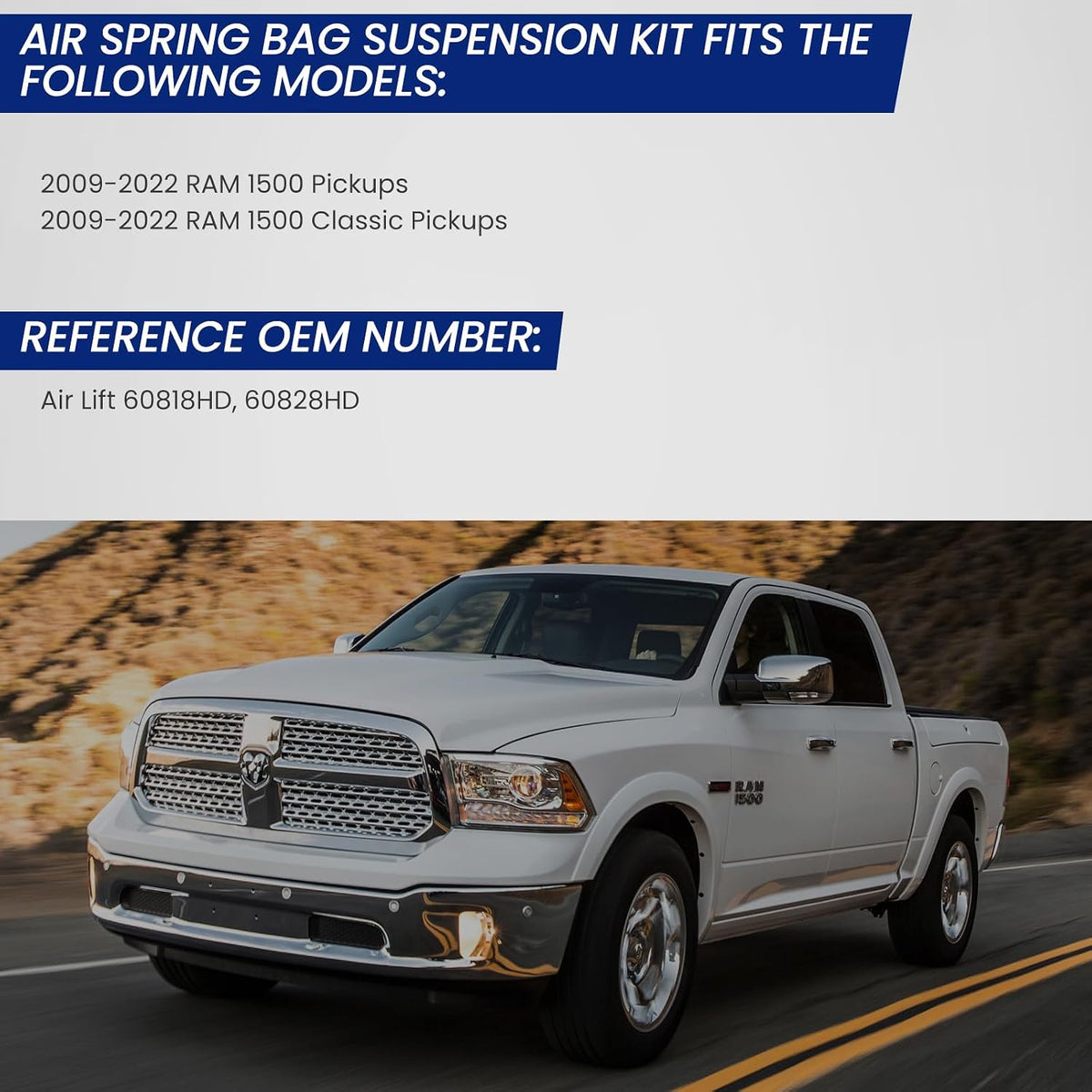 Rear Air Spring Bag Suspension Kits for Ram 1500/ Classic