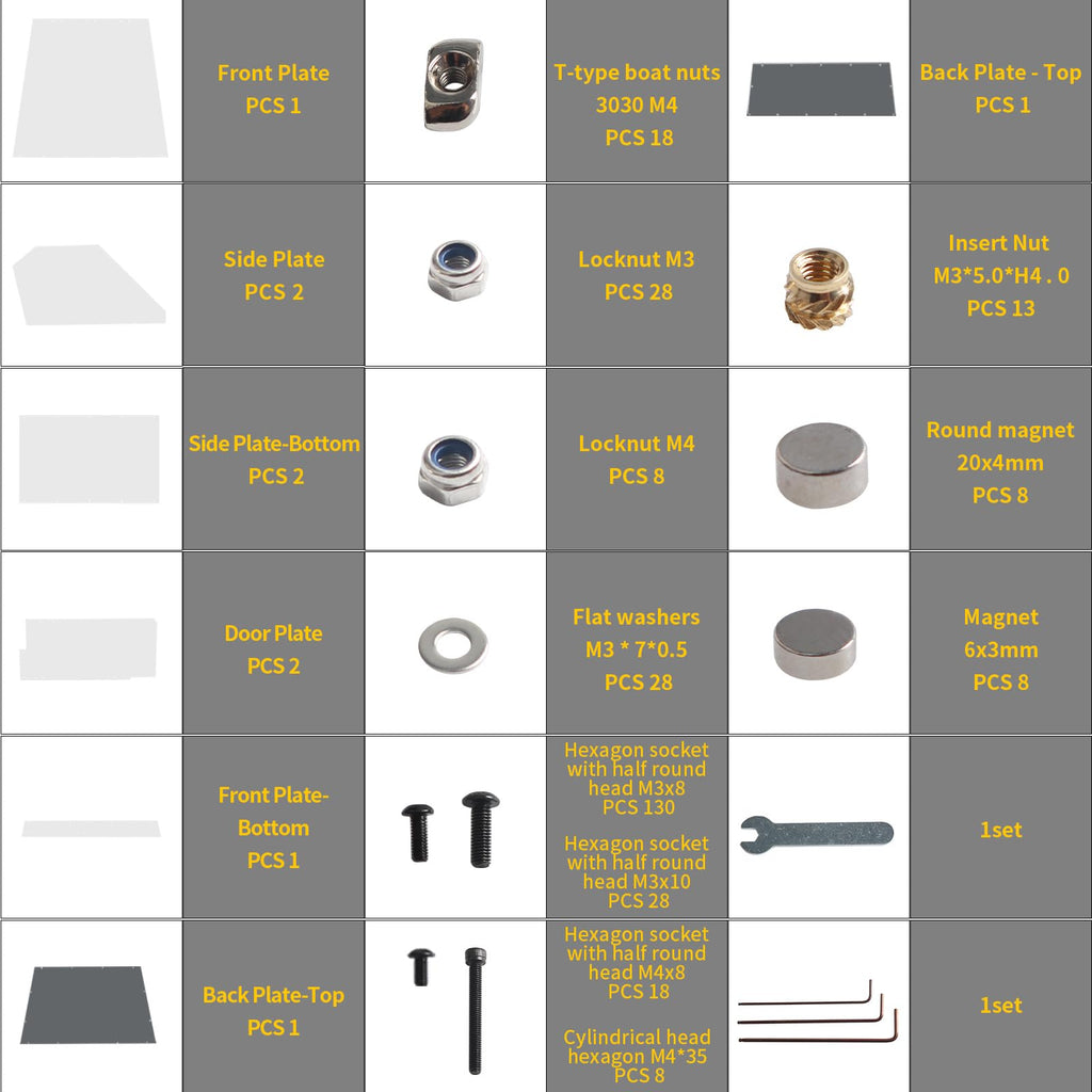 3D Printer Accessories PrusaXL Enclosure(Unassembled)
