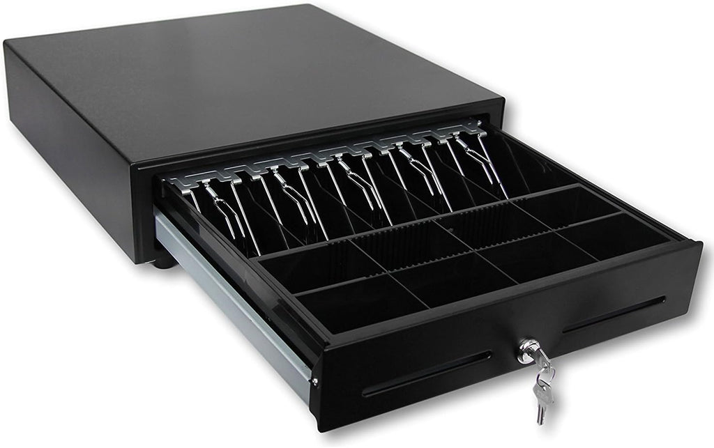 USB Receipt Printer Driven Cash Register Drawer for Point of Sale (POS) System with Removable Coin Tray, 5 Bill/5