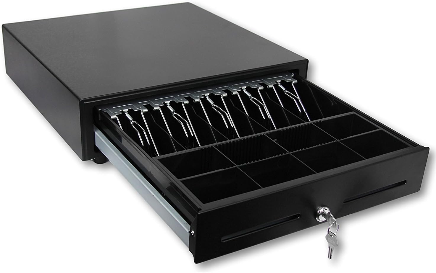 USB Receipt Printer Driven Cash Register Drawer for Point of Sale (POS) System with Removable Coin Tray, 5 Bill/5