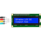 LCD1602 I2C 16x2 Blue Backlight 3.3V, Built in Potentiometer, 2 Pack